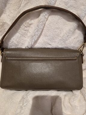 Classic Taupe Leather Shoulder Bag - Women's Accessory